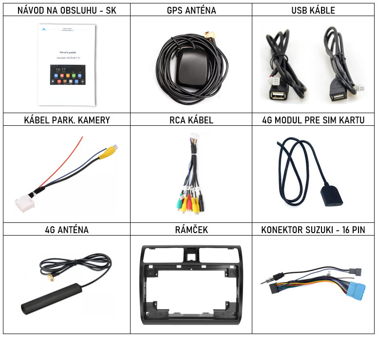 SK Prislusenstvo pre autorádio Isudar T72 st pre Suzuki Swift s CarPlay AndroidAuto - evtech.sk